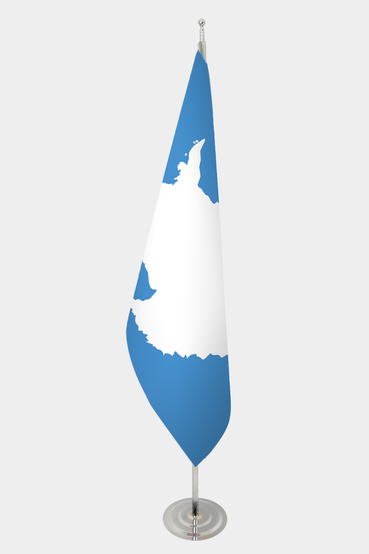 Drapeau officiel d'intérieur de l'Antarctique — mât chromé