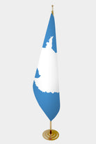 Drapeau officiel d'intérieur de l'Antarctique — mât doré all-groups