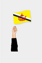 Brunei handheld flag on stick - durable polyester country flag for events and parades
