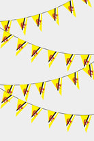 Brunei Triangular Flag Bunting - 50 Meters Premium Pennant Flags for Party Decoration | Professional Quality Raschel Fabric
