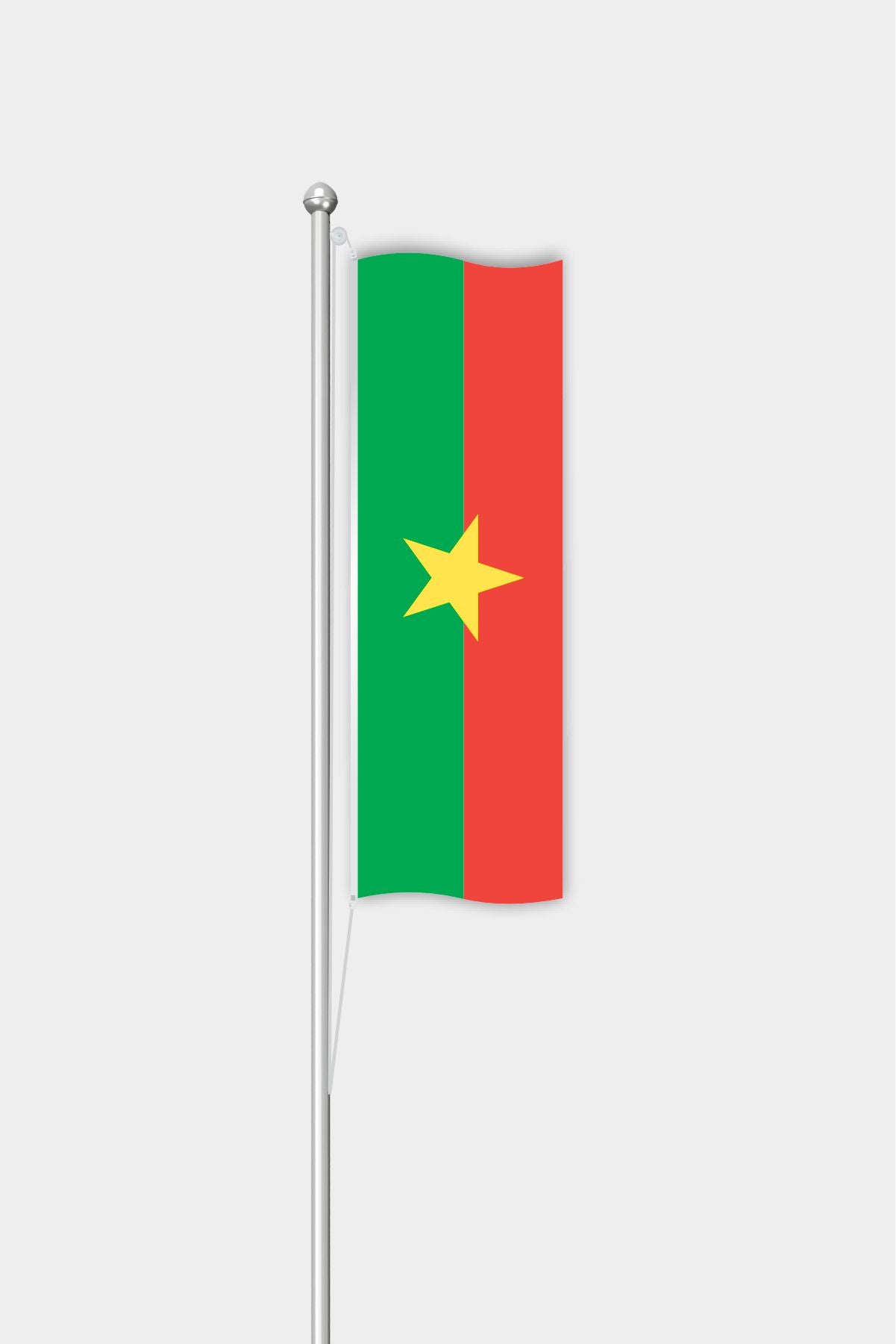 Outdoor Vertical Burkino Faso Flag — Polyester