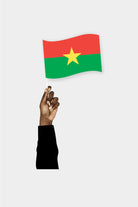 Burkina Faso handheld flag on stick - durable polyester country flag for events and parades