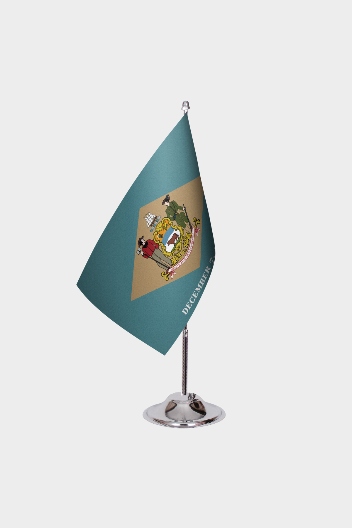 Delaware State Desk Flags — Double Satin