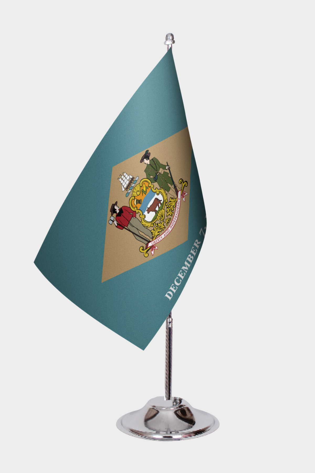 Delaware State Desk Flags — Full View