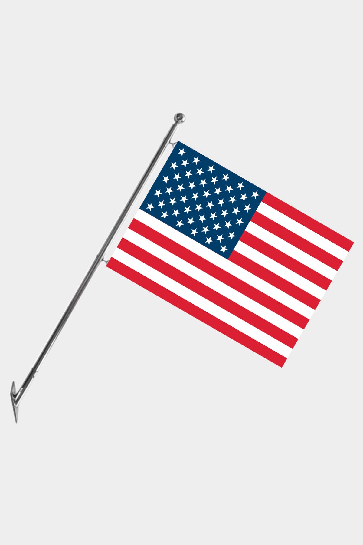 United States Wall-Mounted Telescopic Flagpole Set — Polyester