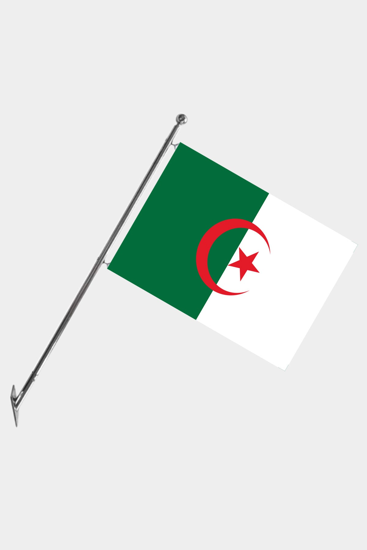 Algeria Wall-Mounted Telescopic Flagpole Set — Polyester