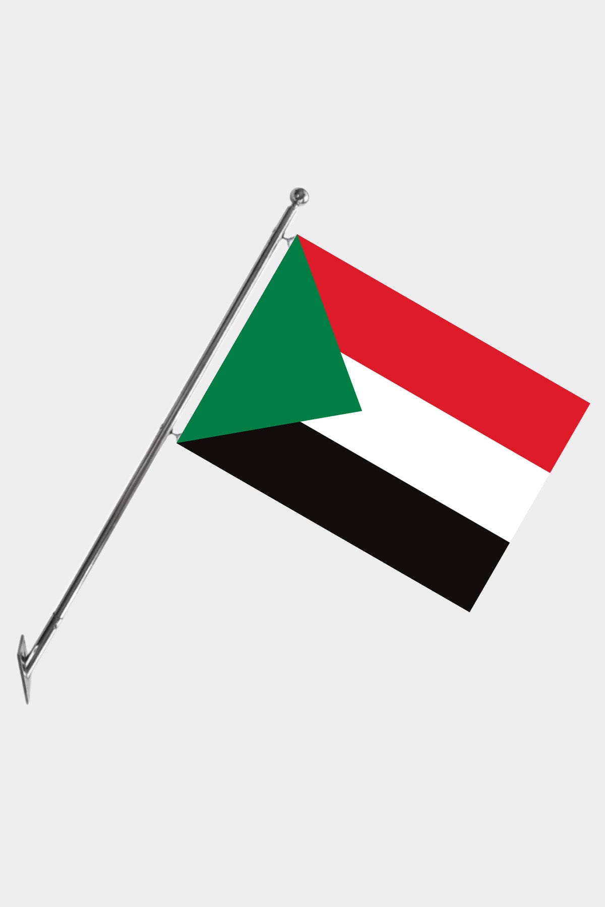 Sudan Wall-Mounted Telescopic Flagpole Set — Polyester