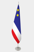 Drapeau officiel d'intérieur de la Gagaouzie — mât chromé