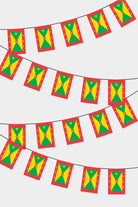 Grenada Rectangular Flag Bunting - 50 Meters Premium String Flags for Party Decoration | Professional Quality Raschel Fabric