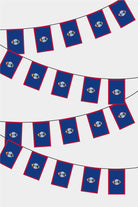 Guam Rectangular Flag Bunting - 50 Meters Premium String Flags for Party Decoration | Professional Quality Raschel Fabric