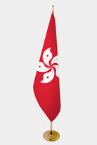 Drapeau officiel d'intérieur de Hong Kong — mât doré all-groups