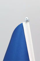 Logo Printed Double Desk Flag with chrome poles, 15 × 22.5 cm flags on a weighted base (3)