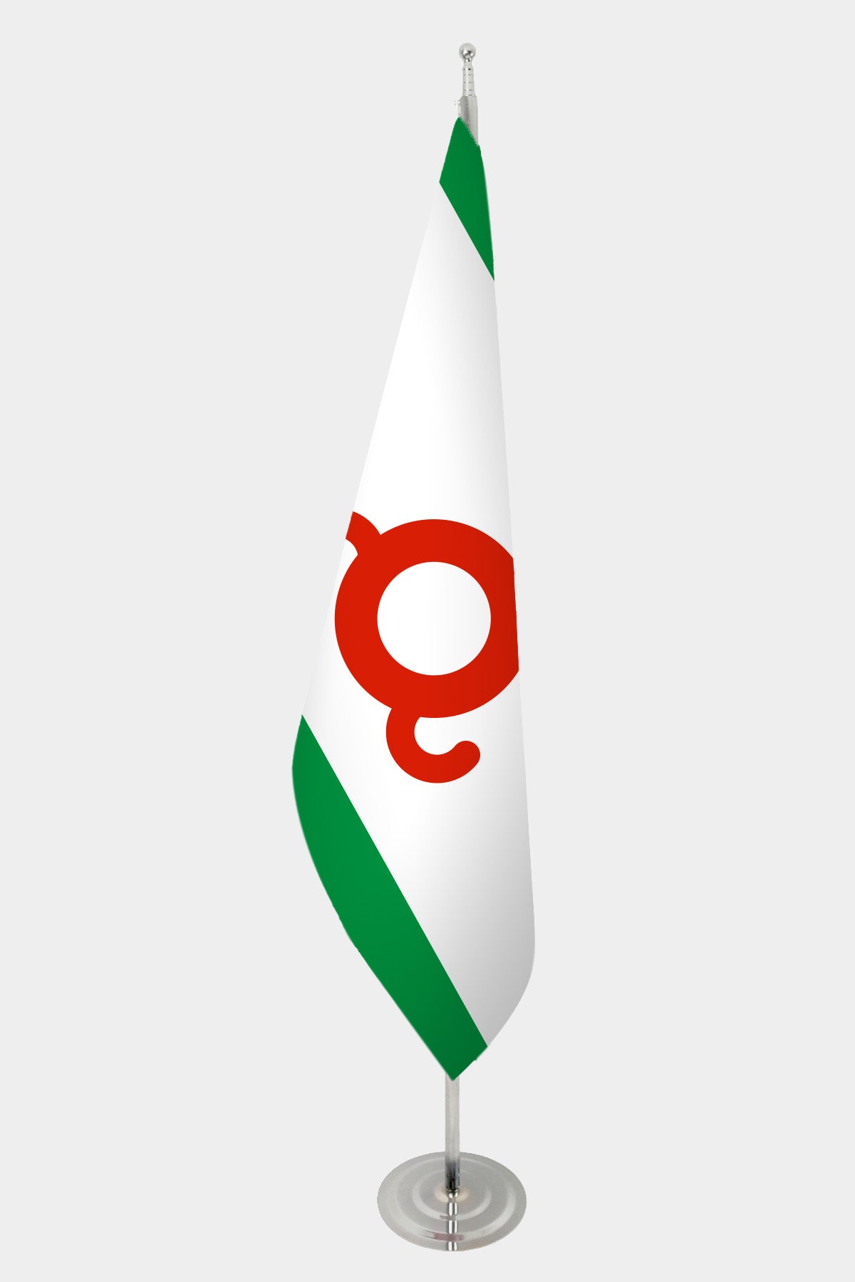 Drapeau officiel d'intérieur de l'Ingouchie — mât chromé