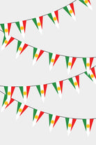 Iraqi Kurdistan Triangular Flag Bunting - 50 Meters Premium Pennant Flags for Party Decoration | Professional Quality Raschel Fabric