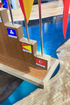 Premium Double-Layer Satin Flags Close-Up - 17 Turkic States