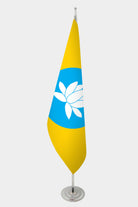 Drapeau officiel d'intérieur de la Kalmoukie — mât chromé