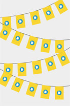 Kalmykia Rectangular Flag Bunting - 50 Meters Premium String Flags for Party Decoration | Professional Quality Raschel Fabric