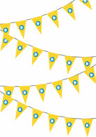 Guirlande de drapeaux triangulaires de la Kalmoukie 50 m