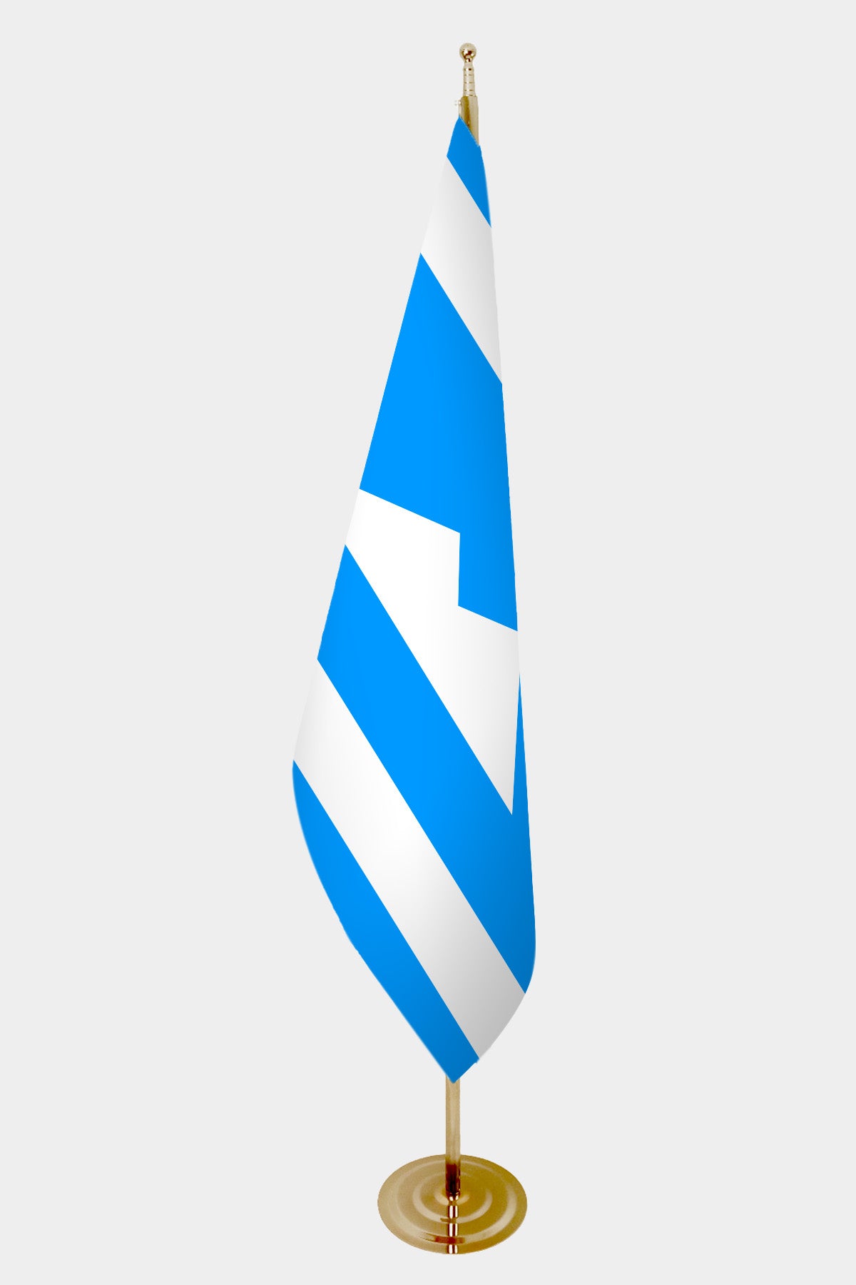 Karachay-Balkar Official Indoor Flag — Double Satin, Gold Pole