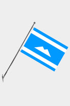 Kit drapeau Karatchaï-Balkar et mât télescopique mural — polyester tricoté