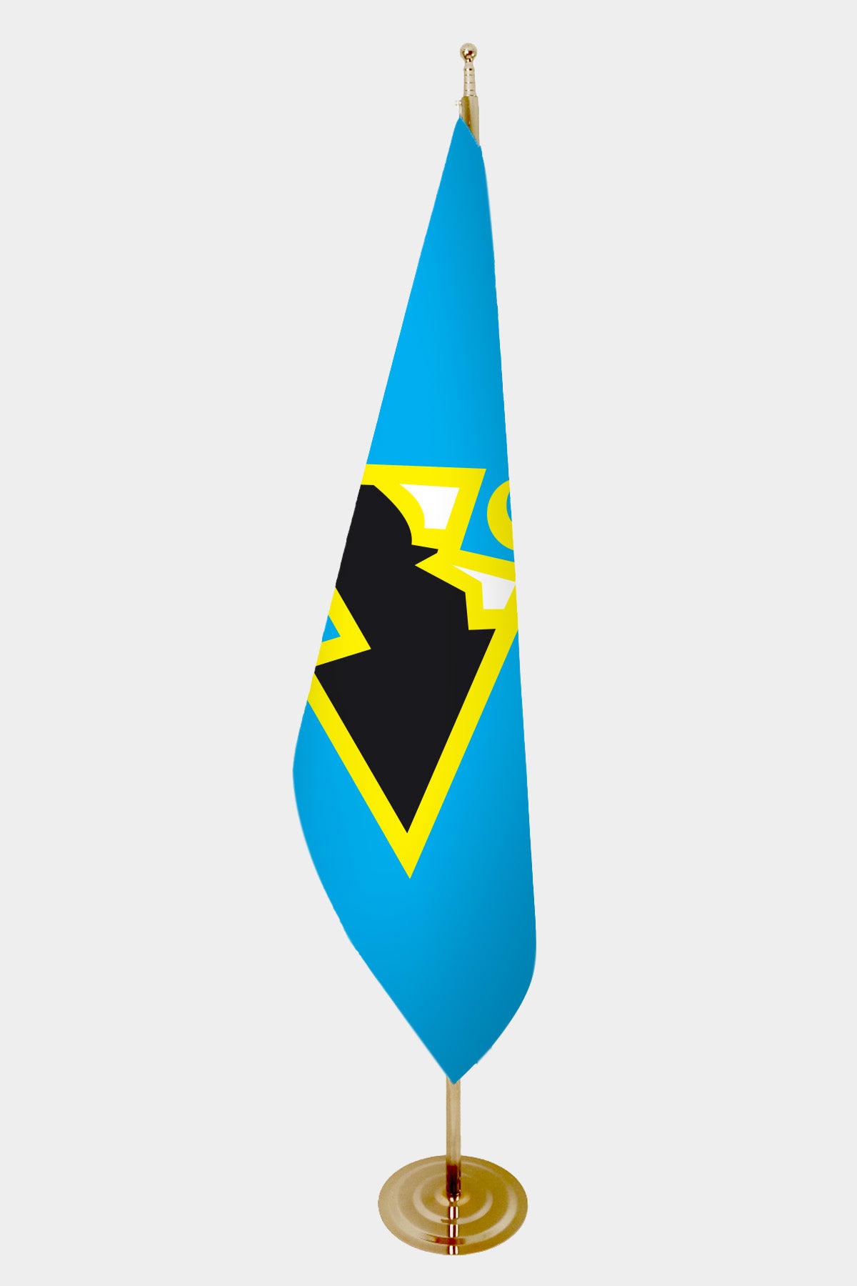 Karachay Official Indoor Flag — Double Satin, Gold Pole