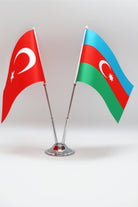 Hırvatistan Turkiye masa bayragi krom detay