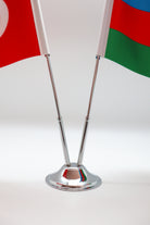 Nauru Turkiye masa bayragi krom detay