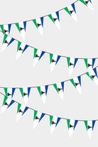 Lesotho Triangular Flag Bunting - 50 Meters Premium Pennant Flags for Party Decoration | Professional Quality Raschel Fabric