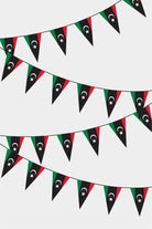Libya Triangular Flag Bunting - 50 Meters Premium Pennant Flags for Party Decoration | Professional Quality Raschel Fabric