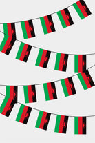 Malawi Rectangular Flag Bunting - 50 Meters Premium String Flags for Party Decoration | Professional Quality Raschel Fabric