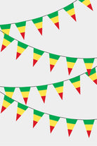 Mali Triangular Flag Bunting - 50 Meters Premium Pennant Flags for Party Decoration | Professional Quality Raschel Fabric