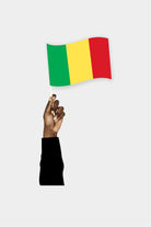 Mali handheld flag on stick - durable polyester country flag for events and parades