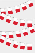 Malta Rectangular Flag Bunting - 50 Meters Premium String Flags for Party Decoration | Professional Quality Raschel Fabric