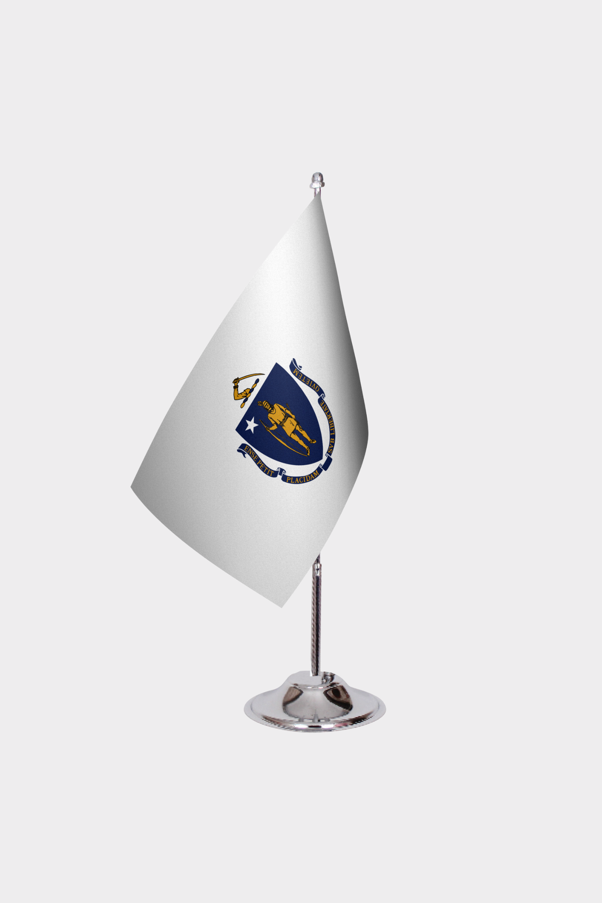 Massachusetts State Desk Flags — Double Satin