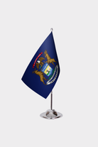 Michigan State Desk Flags — Double Satin