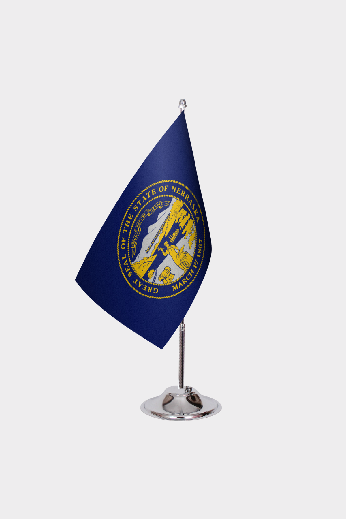 Nebraska State Desk Flags — Double Satin