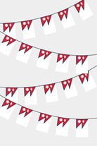 Nepal Rectangular Flag Bunting - 50 Meters Premium String Flags for Party Decoration | Professional Quality Raschel Fabric