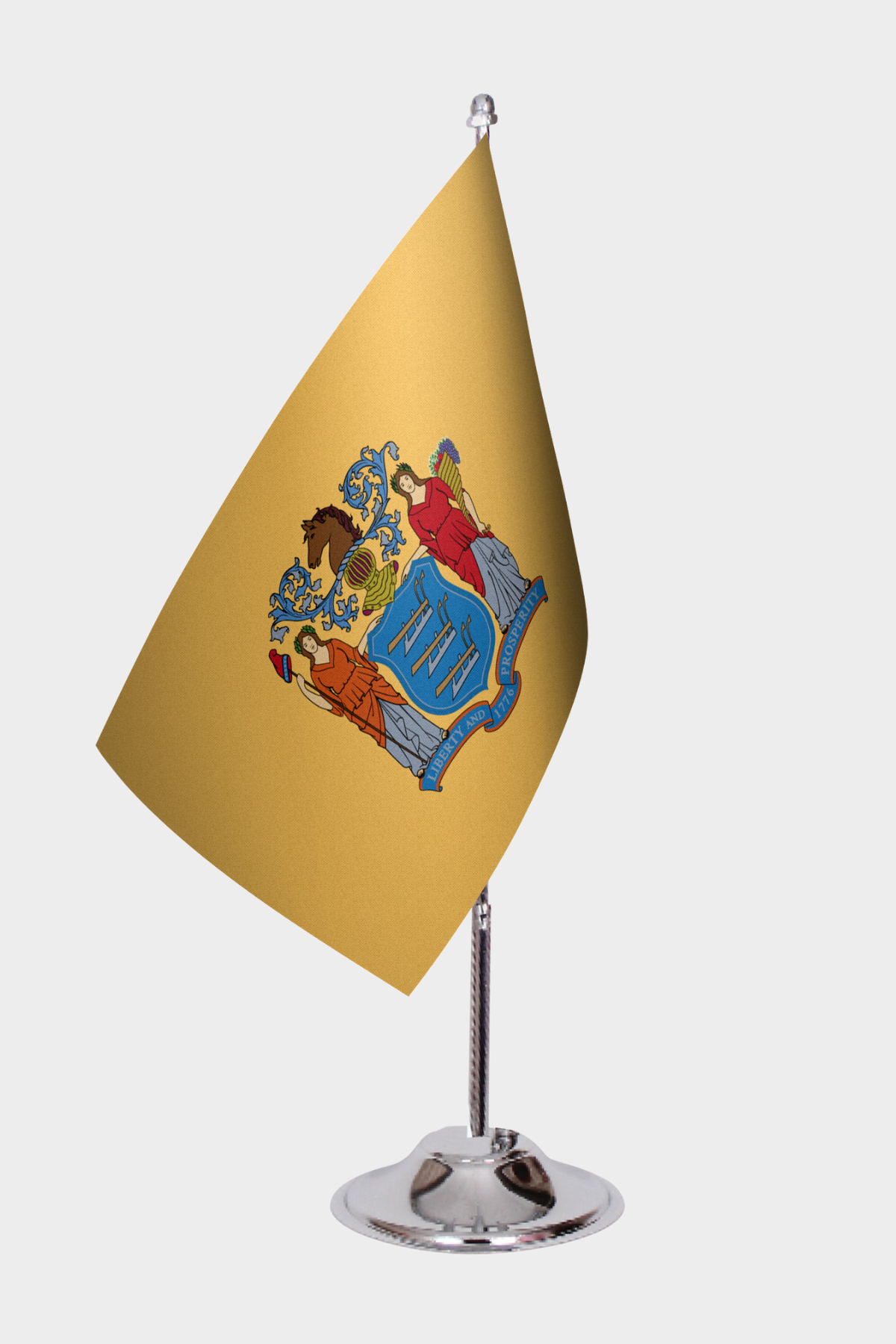 New Jersey State Desk Flags — Full View