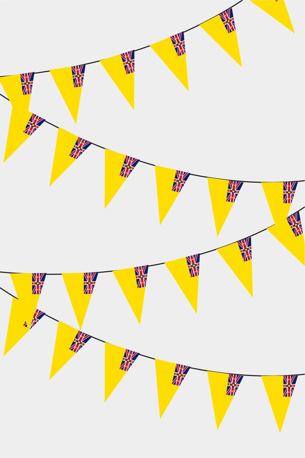 Guirlande de drapeaux triangulaires de Niue 50 m