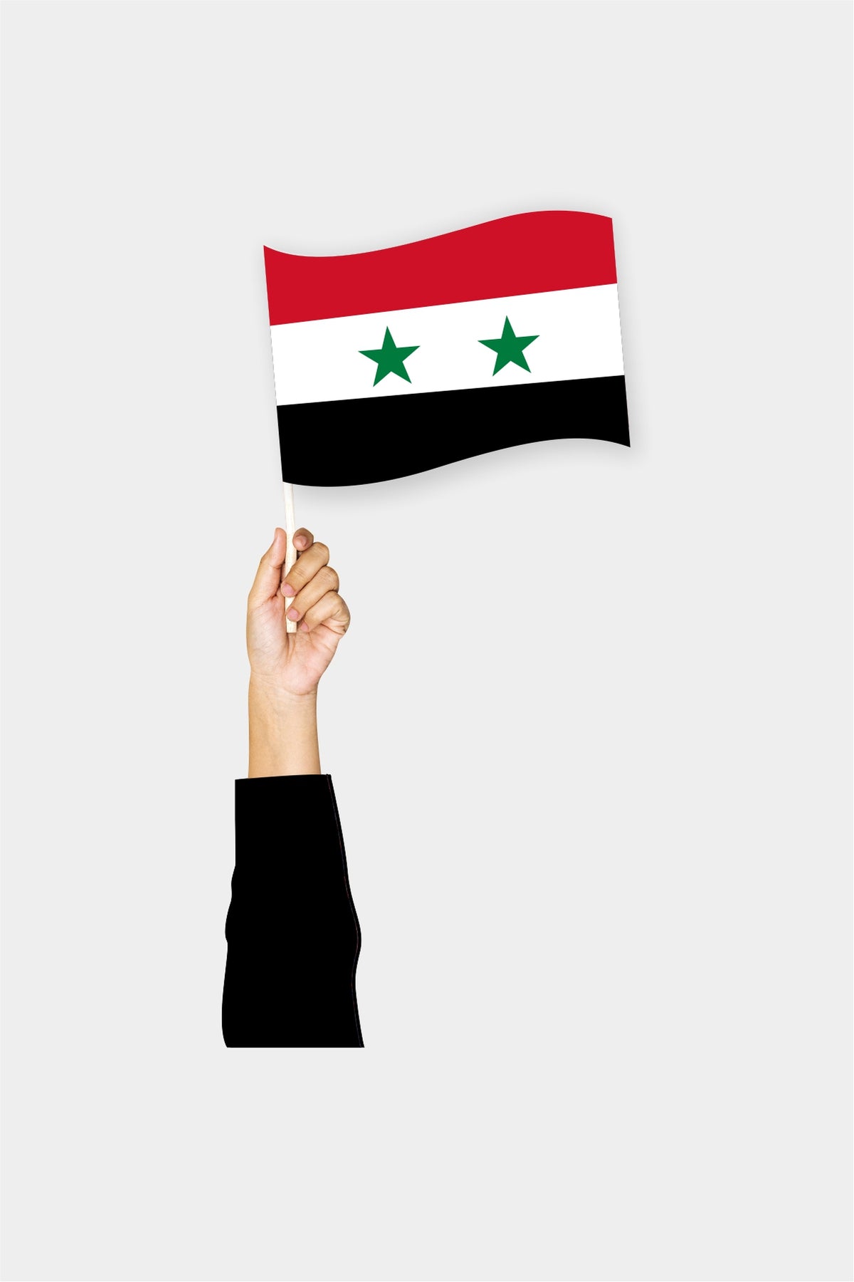 Drapeau de poche de la Syrie (1980–2024)