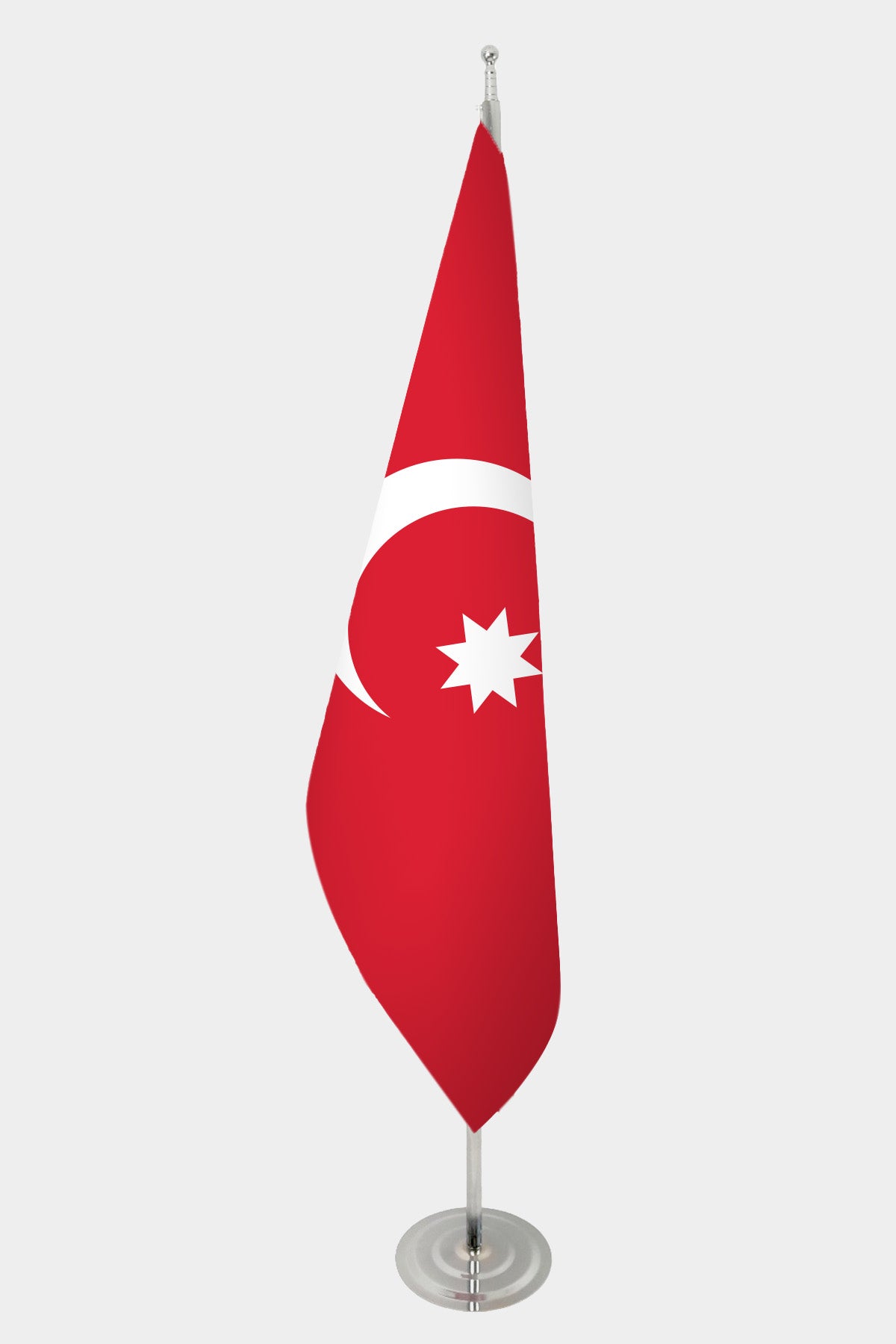 Drapeau officiel d'intérieur de l'Empire ottoman — mât chromé