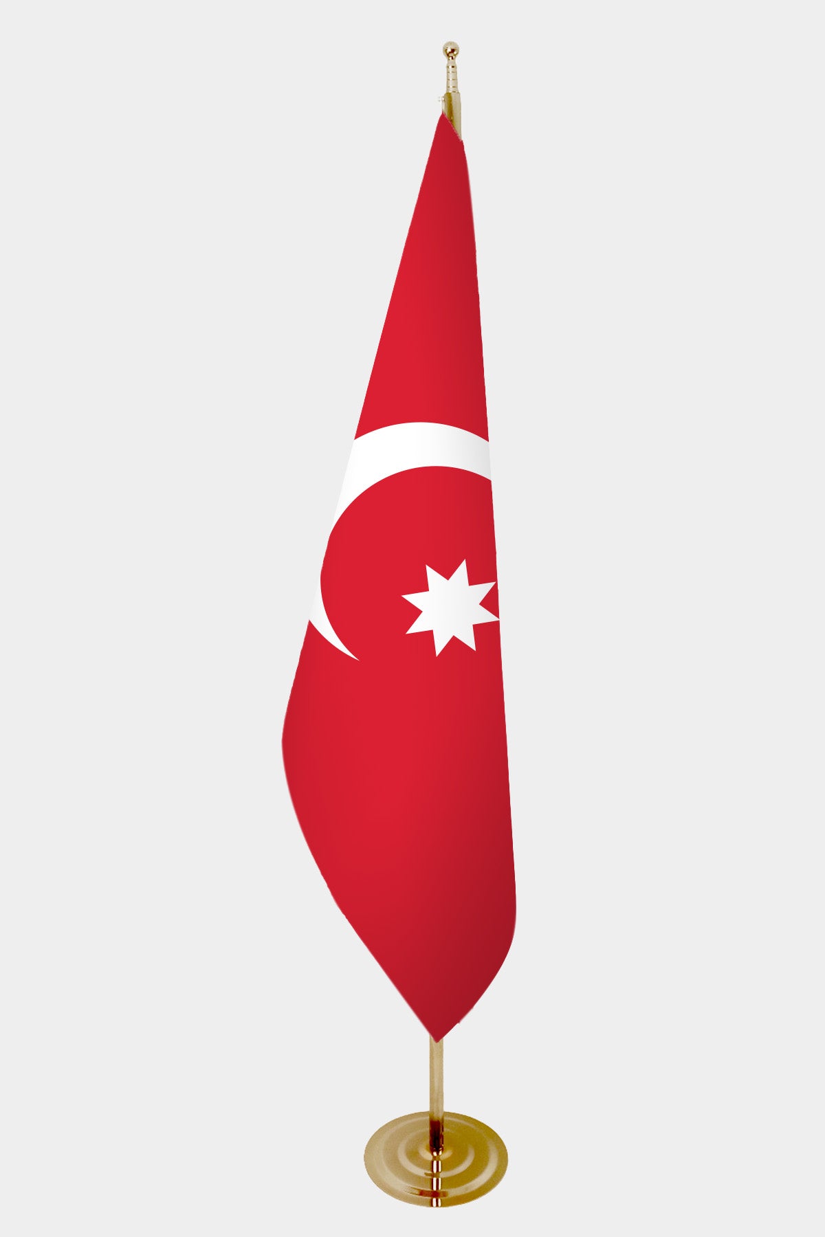 Drapeau officiel d'intérieur de l'Empire ottoman — mât doré all-groups