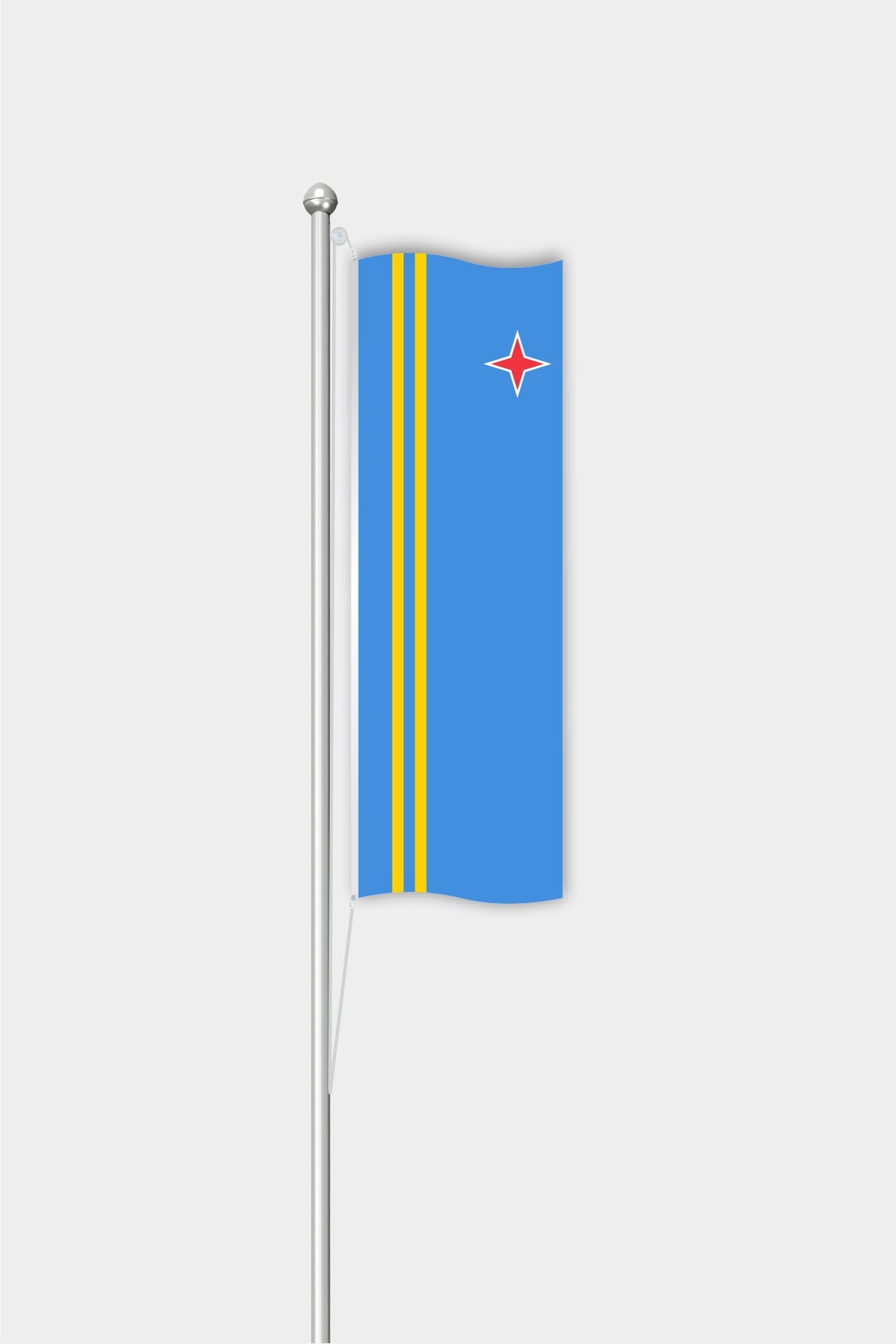 Outdoor Vertical Aruba Flag — Polyester