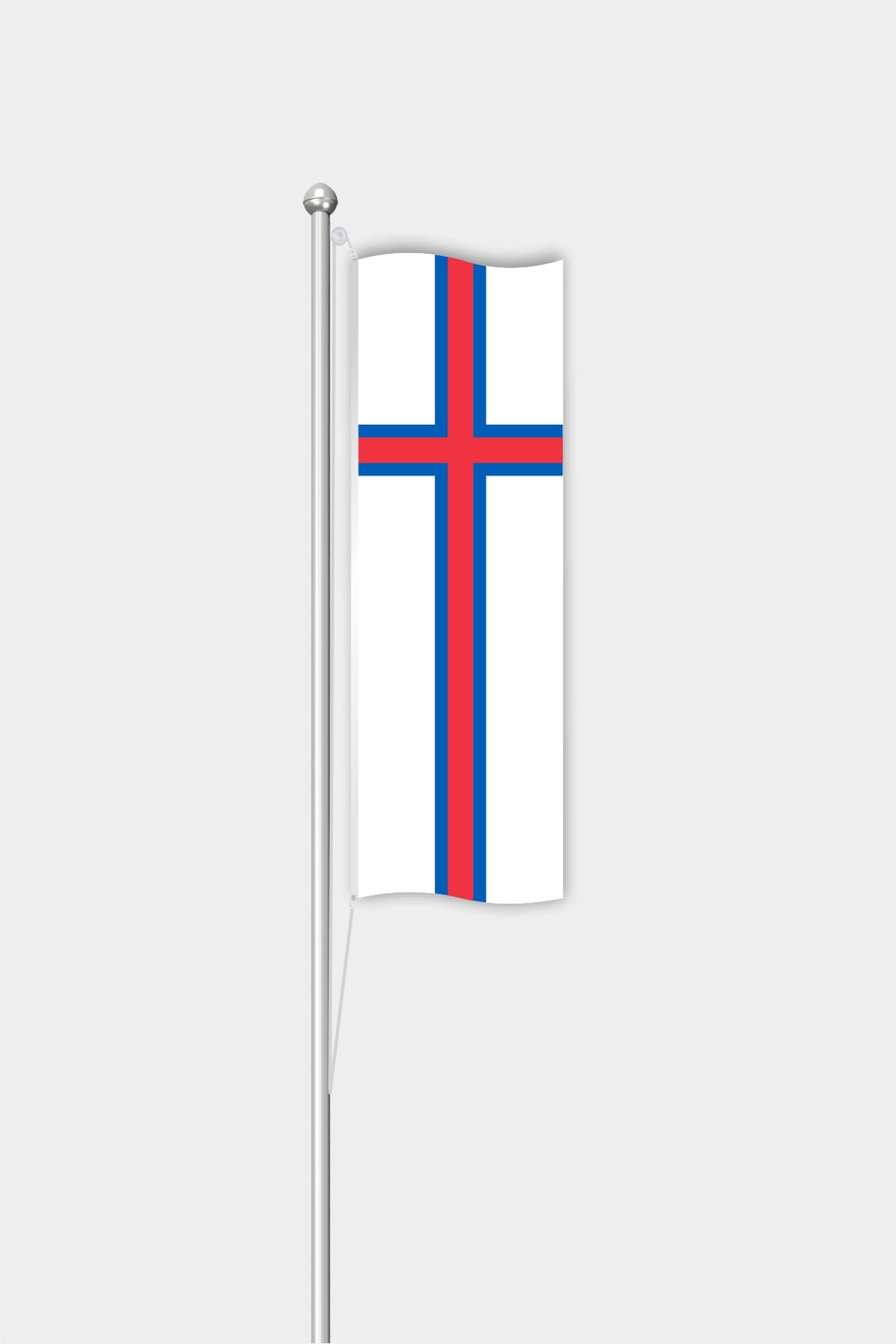 Outdoor Vertical Faroe Islands Flag — Polyester