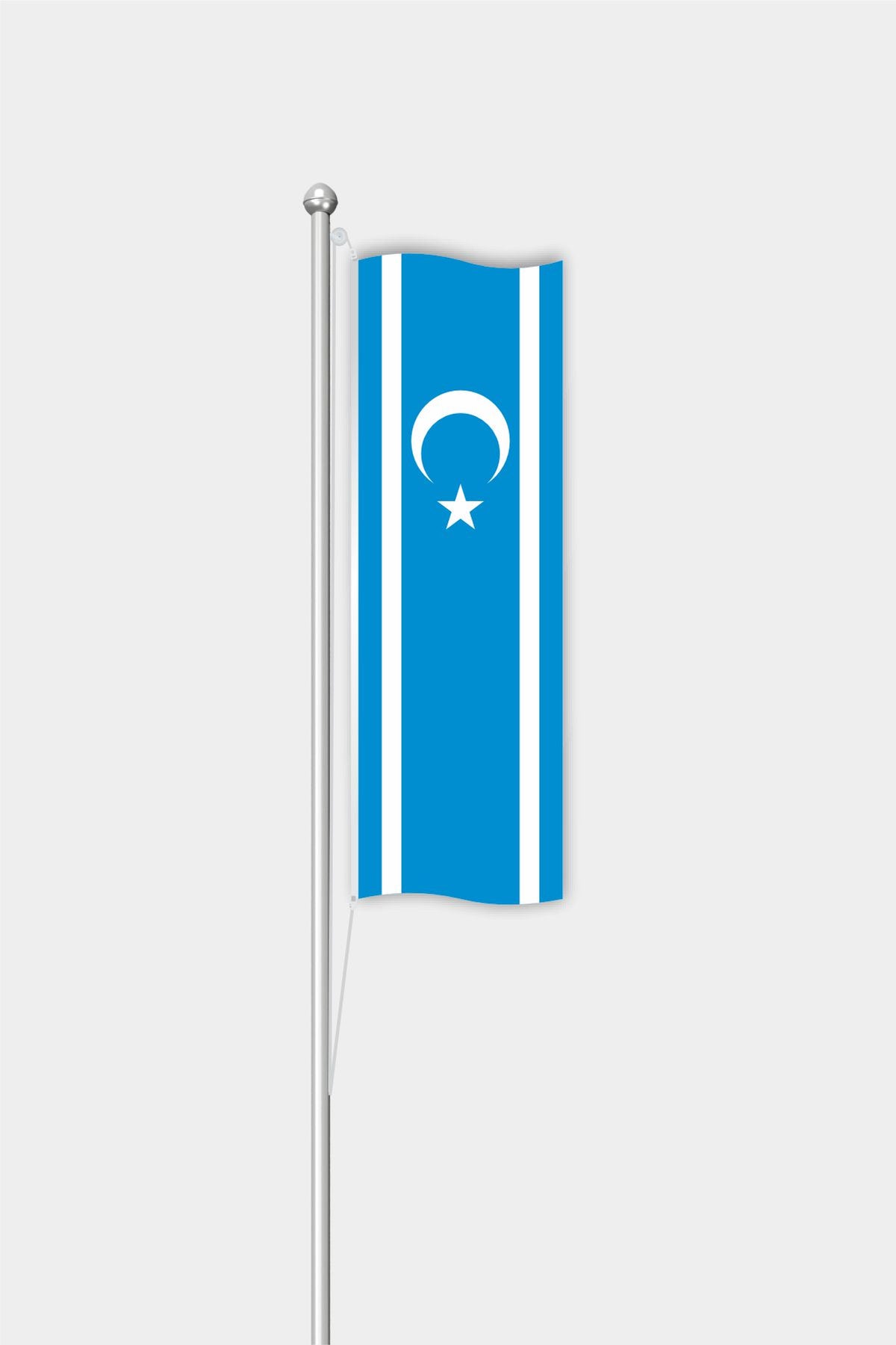 Drapeau vertical des Turkmènes d'Irak pour l'extérieur