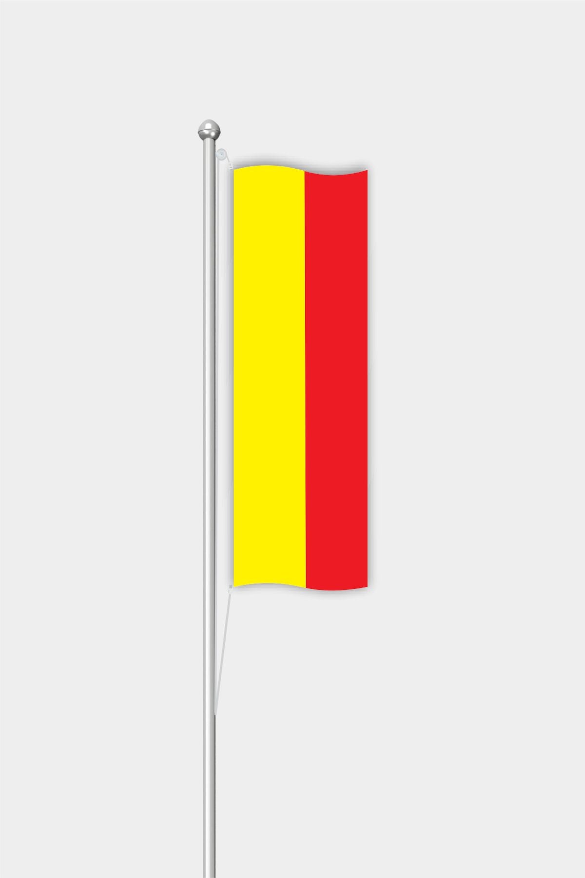 Drapeau vertical de l'Ossétie du Nord pour l'extérieur