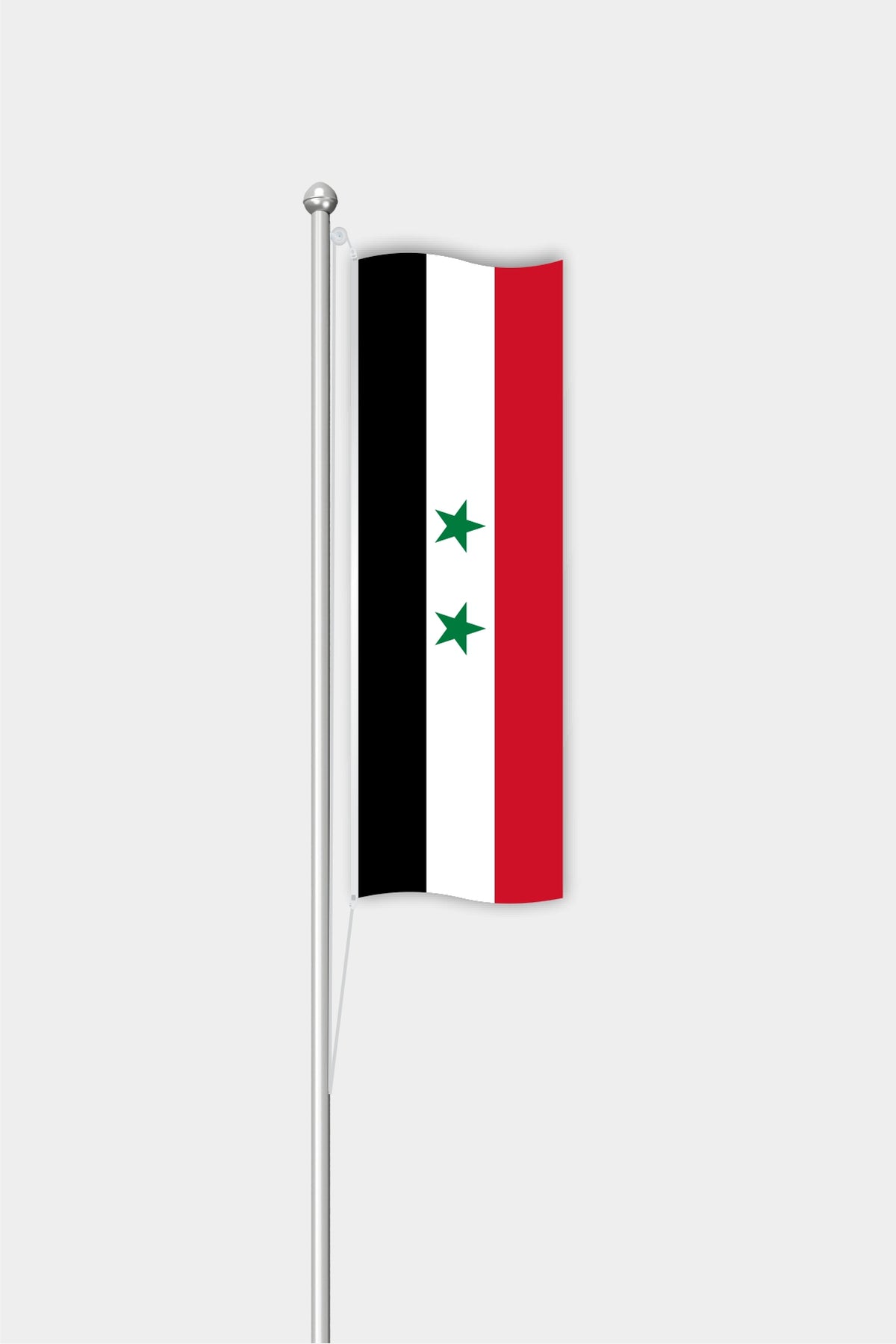 Drapeau vertical de la Syrie (1980–2024) pour l'extérieur