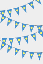 Palau Triangular Flag Bunting - 50 Meters Premium Pennant Flags for Party Decoration | Professional Quality Raschel Fabric