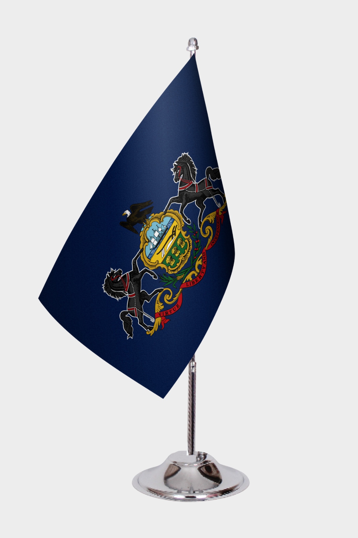 Pennsylvania State Desk Flags — Full View