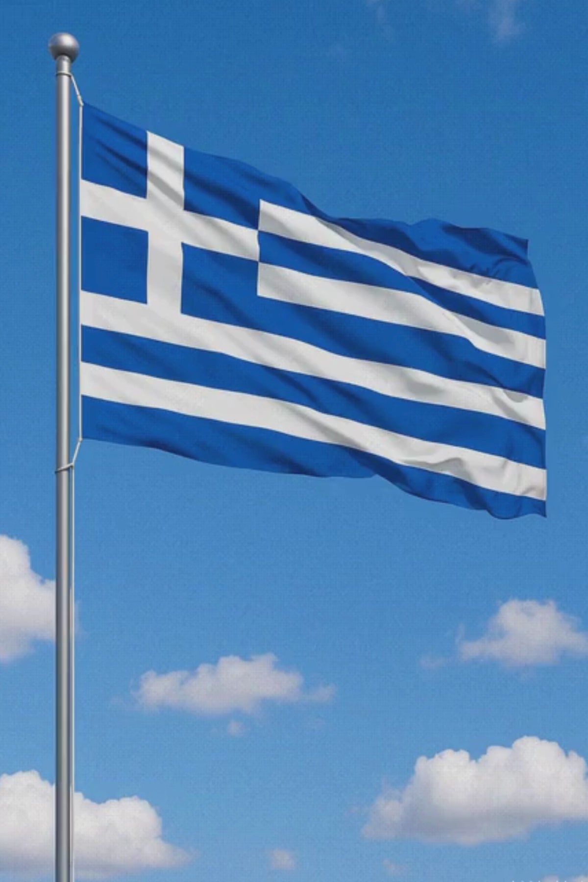 greece pole flag